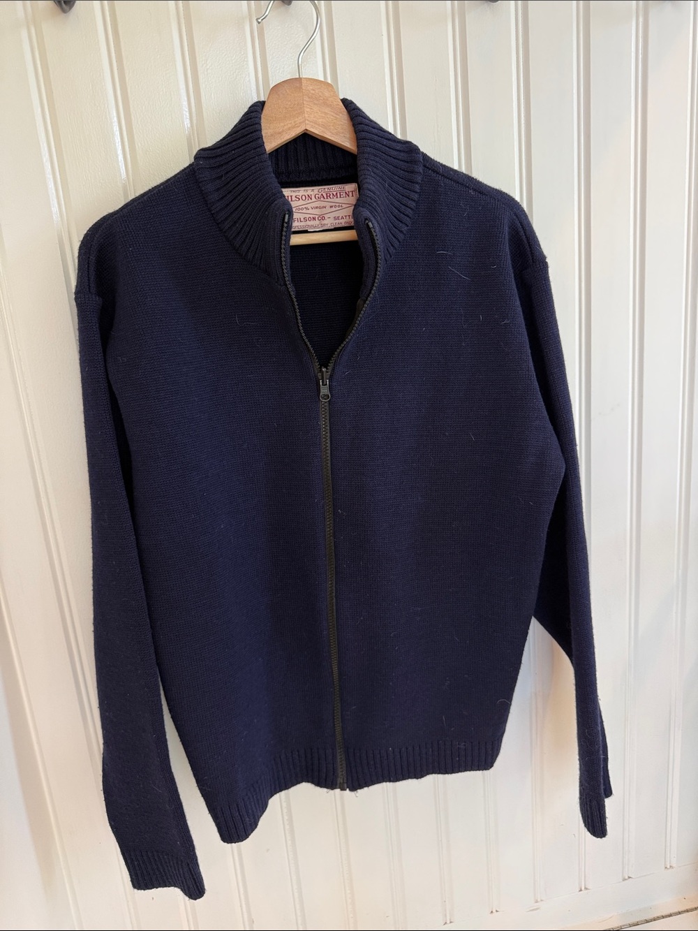 Filson Navy Full-Zip Men's Sweater
